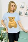 144764 B Yaka Baskili Tshirt